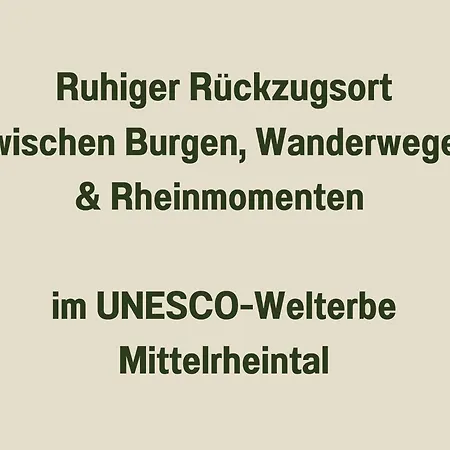 Maerchenhain Am Mittelrhein - Top-lage Mit Rheinblick, Terrasse & Garten, 2 Schlafzimmer Und 2 Baeder