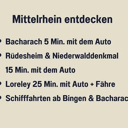 Apartamento Maerchenhain Am Mittelrhein - Top-lage Mit Rheinblick, Terrasse & Garten, 2 Schlafzimmer Und 2 Baeder *